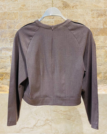 54-2124 Cropped Top - Brown Loft
