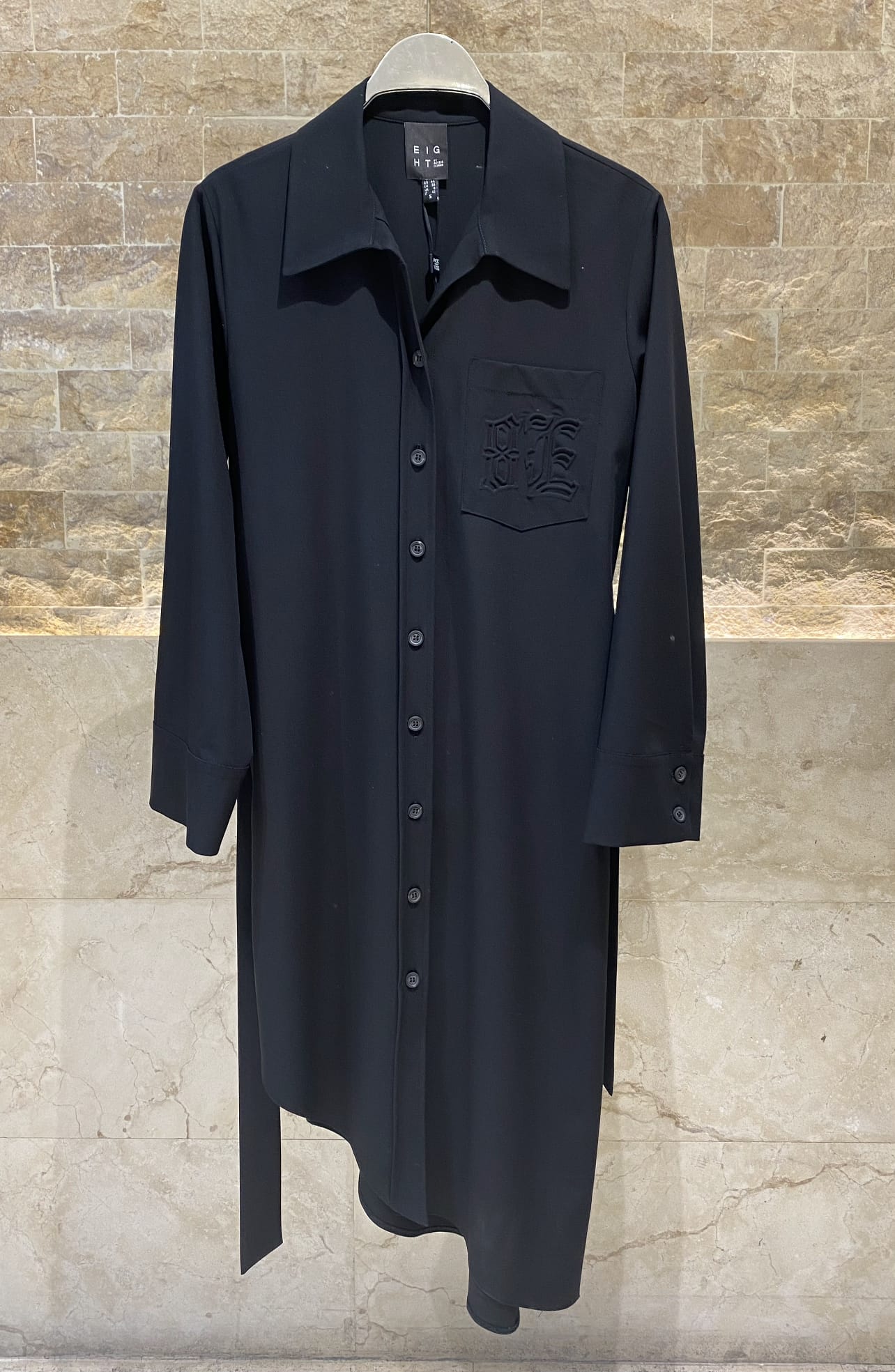 54-3053 Asymmetric Shirt Dress - Brown Loft