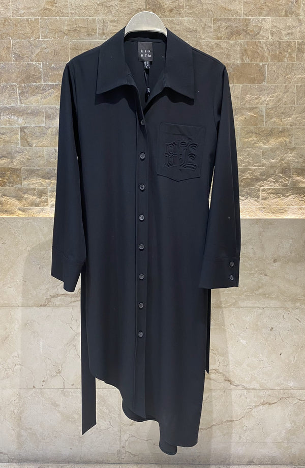 54-3053 Asymmetric Shirt Dress فستان قميص غير متماثل