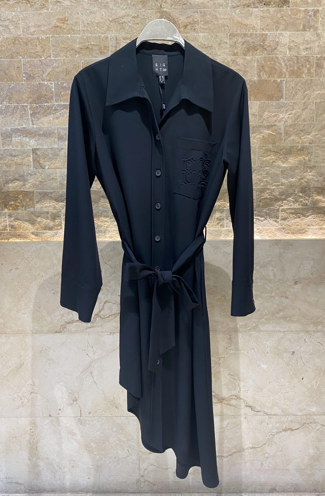 54-3053 Asymmetric Shirt Dress - Brown Loft