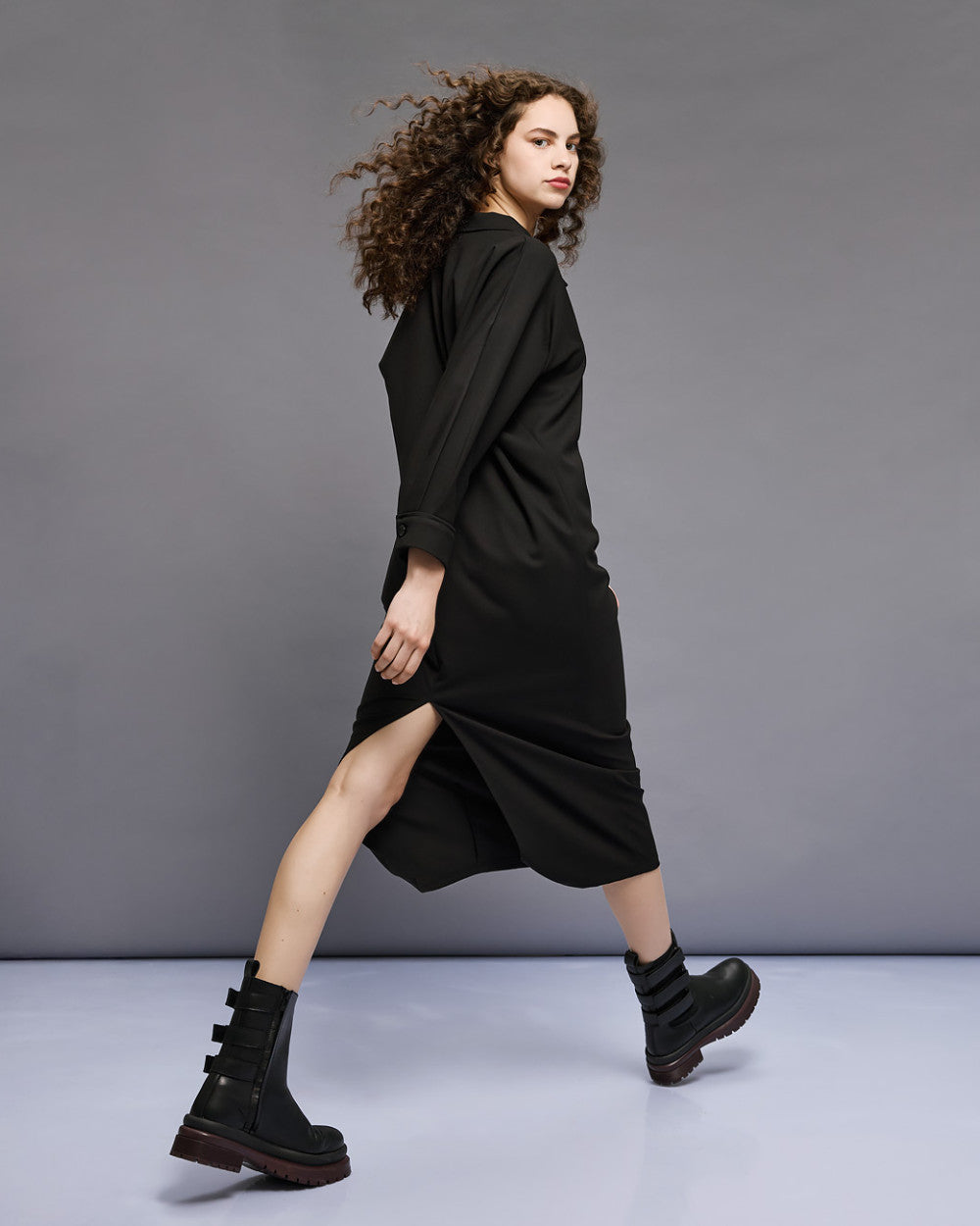 54-3313 Long Dress - Brown Loft
