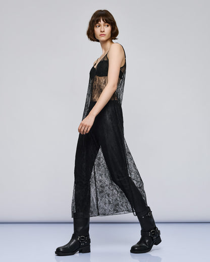 54-3318 Lace Dress - Brown Loft
