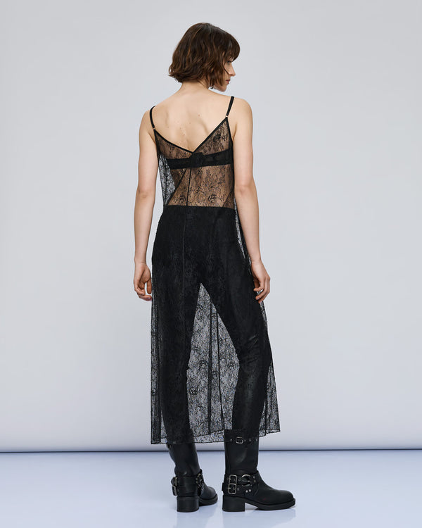 54-3318  Lace Dress فستان دانتيل بأشرطة