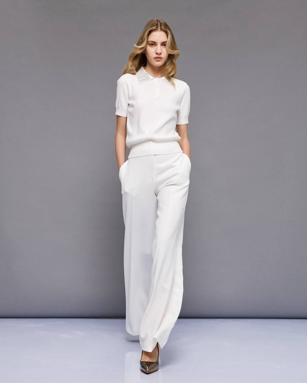 54-5035 Elegant Wide Leg Pants - Brown Loft