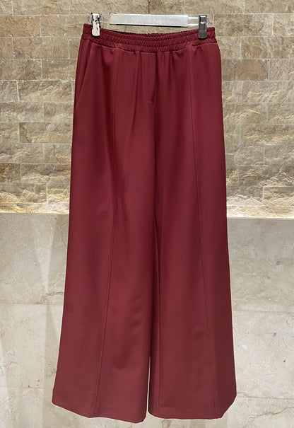 54-1025/5043 Sleeveless Jacket and Wide Leg Pants - Brown Loft
