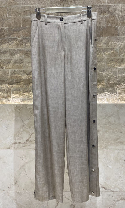 54-1021/5047 Oversized Jacket and Straight Leg Pants - Brown Loft