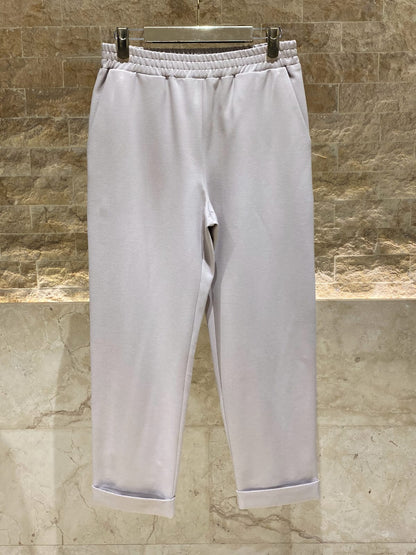 54-2155/5118 Asymmetric Top with Elastic Waistband Pants - Brown Loft