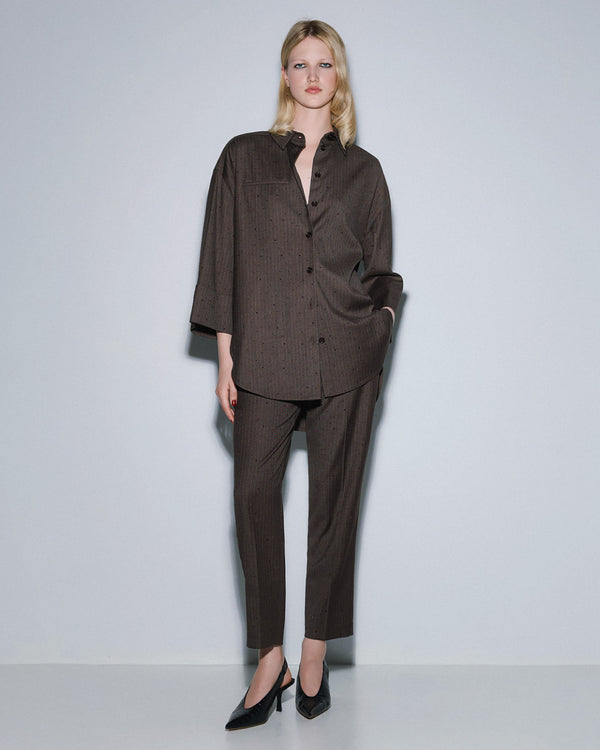 54-5120 Pants with rhinestone details بنطال بتفاصيل حجر الراين