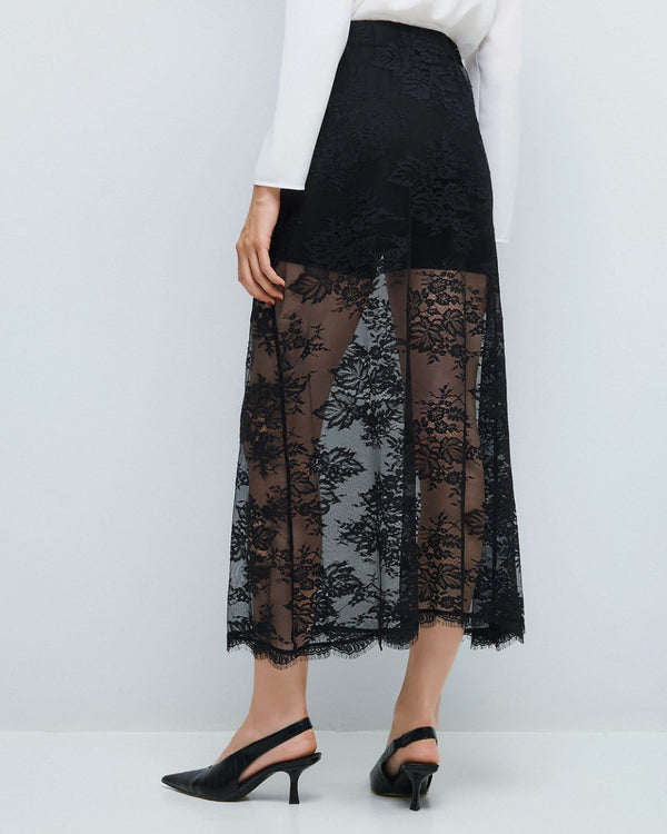 54-6005 Maxi Lace Skirt تنورة دانتيل ماكسي