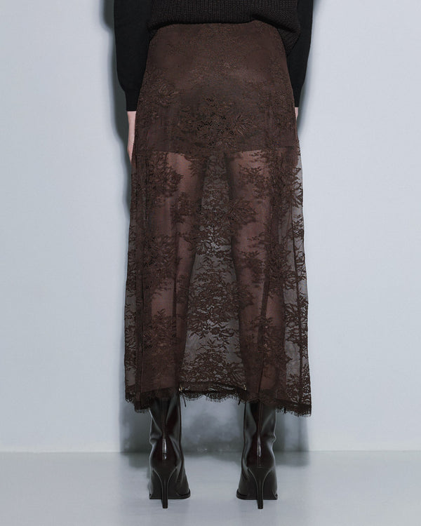 54-6005 Maxi Lace Skirt تنورة دانتيل ماكسي