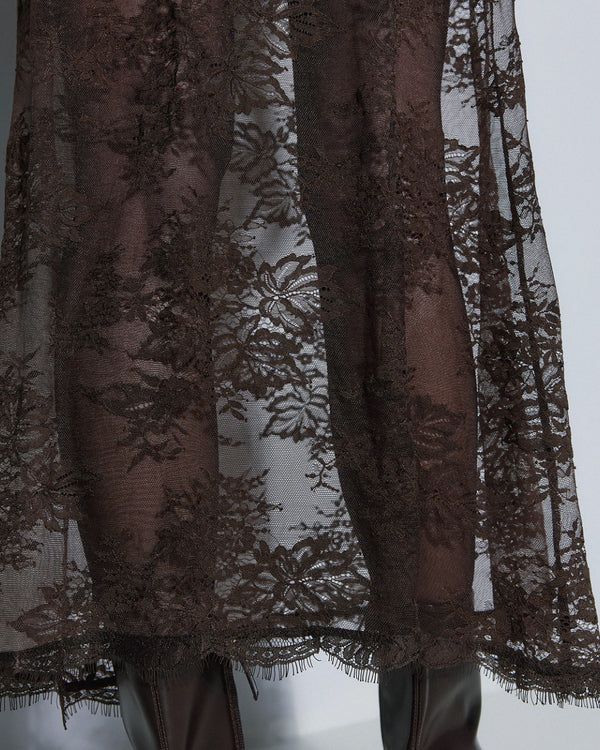 54-6005 Maxi Lace Skirt تنورة دانتيل ماكسي