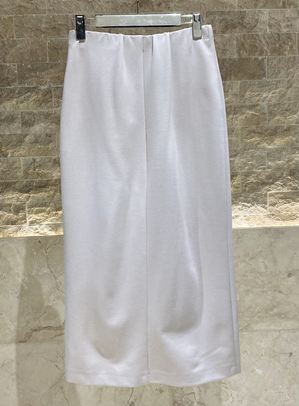 54-6014 Midi Skirt with Feathers تنورة متوسطة الطول مزينة بالريش