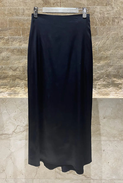 Midi Satin Skirt 54-6026 Regular Fit - Brown Loft