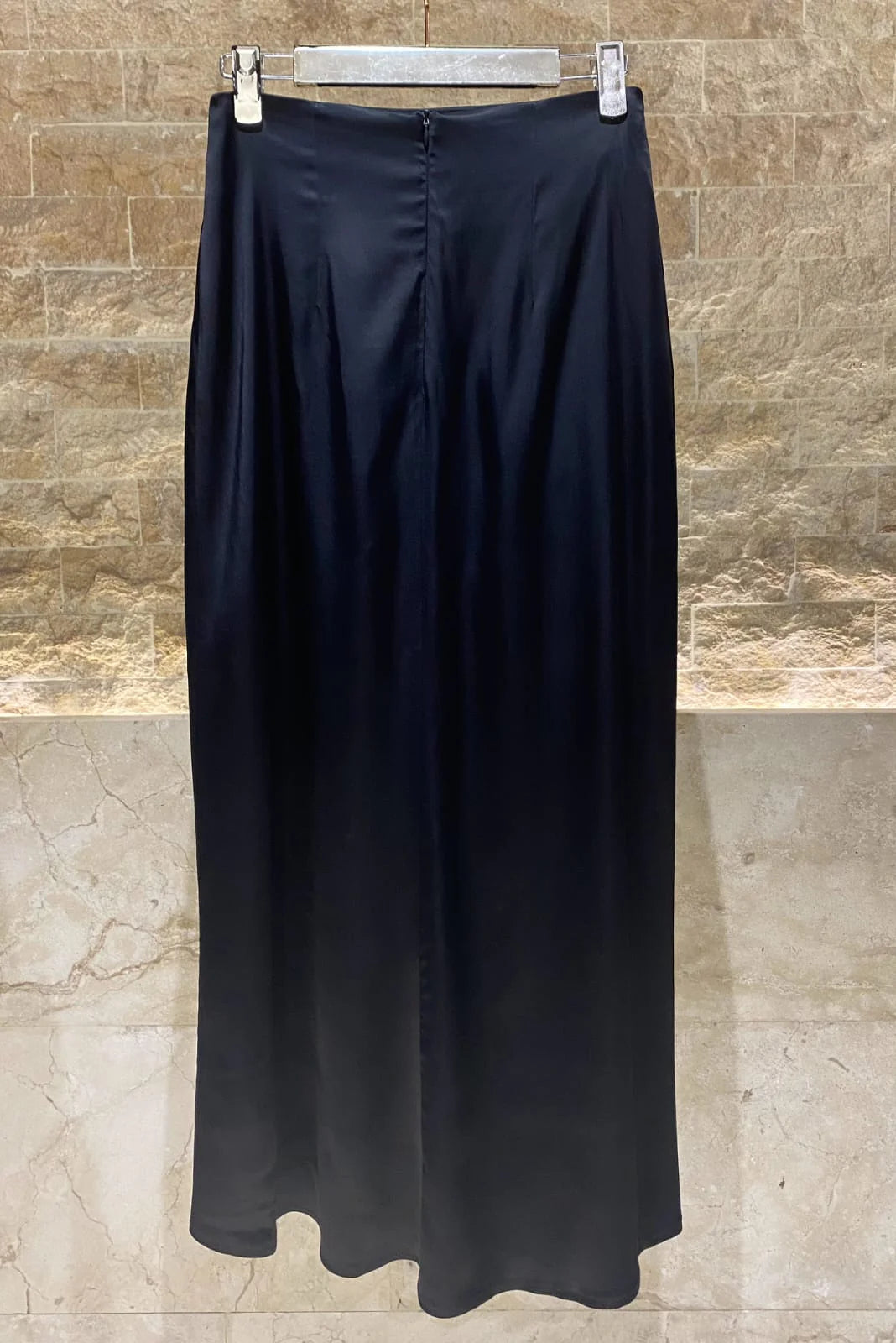 Midi Satin Skirt 54-6026 Regular Fit - Brown Loft