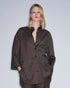 54-7054 Long Shirt with rhinestone قميص طويل بحجر الراين - Brown Loft