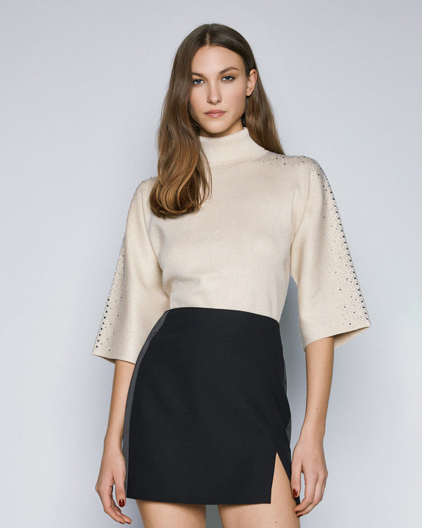 54-8043 Knit Lurex Top بلوزة محبوكة من خيوط اللوريكس