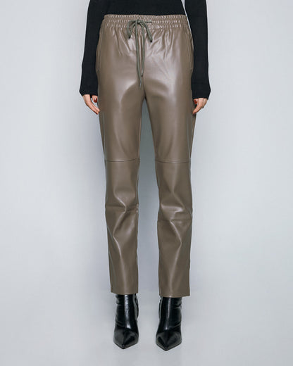 54-8081 Faux Leather Pants - Brown Loft