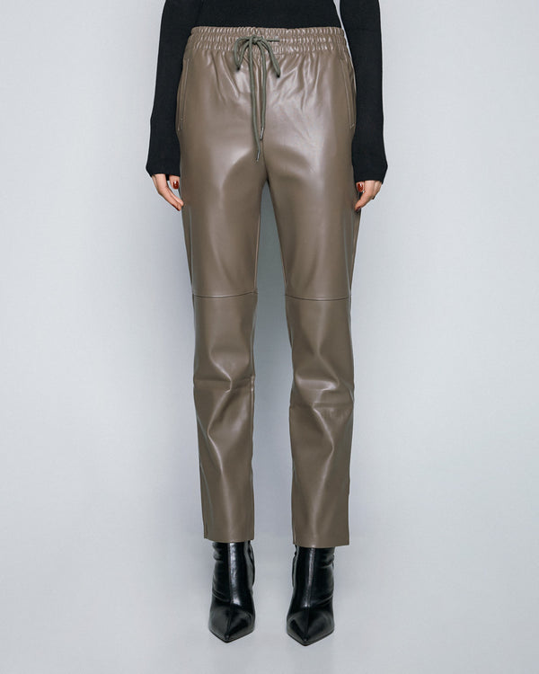 54-8081 Faux Leather Pants السراويل الجلدية فو