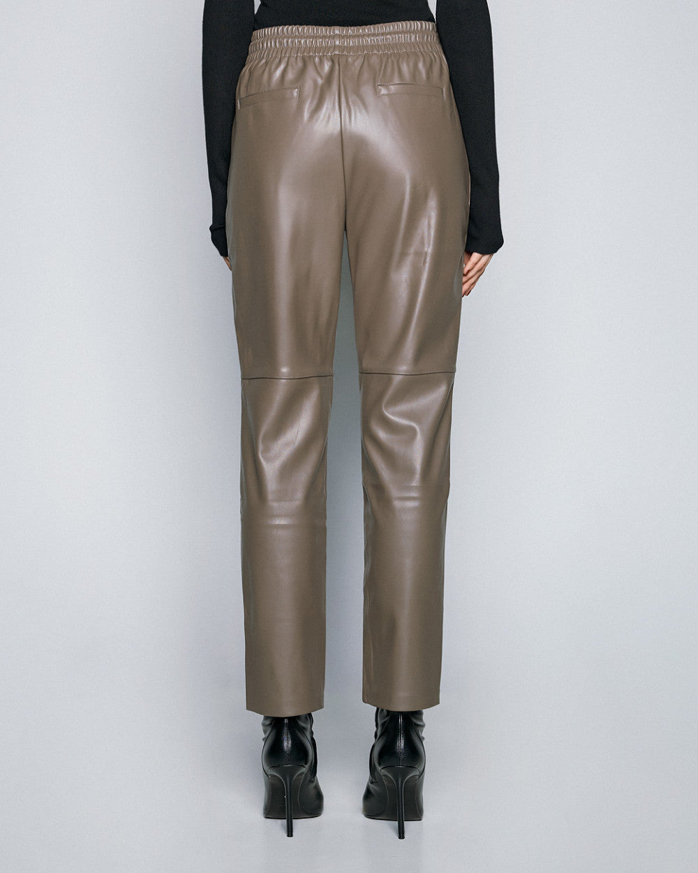 54-8081 Faux Leather Pants - Brown Loft