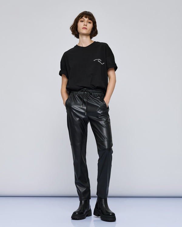 54-8081 Faux Leather Pants السراويل الجلدية فو