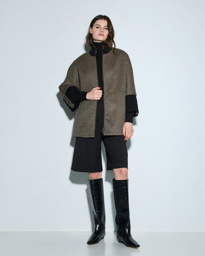 54-9018 Oversized Coat - Brown Loft
