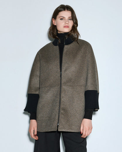54-9018 Oversized Coat - Brown Loft