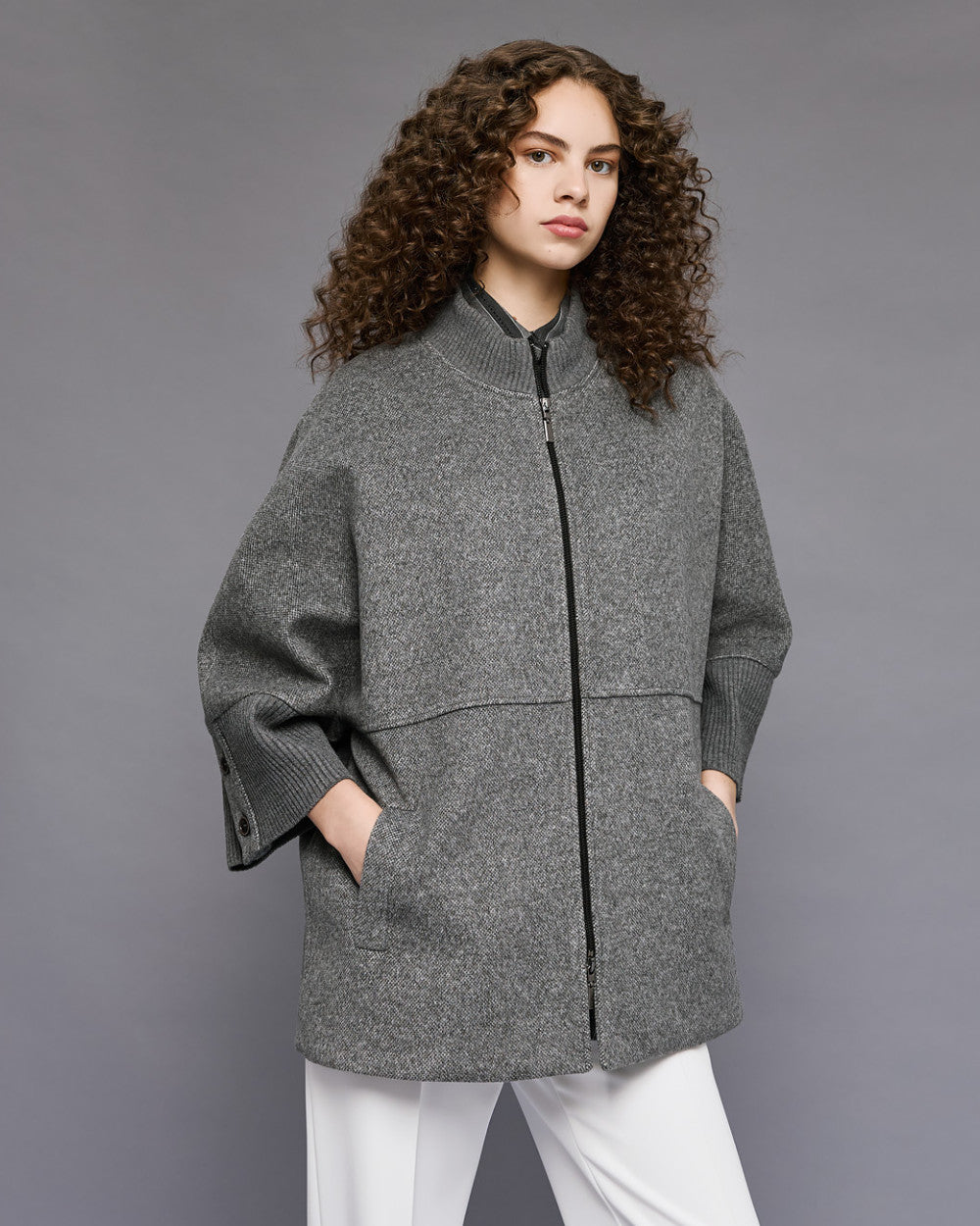 54-9018 Oversized Coat - Brown Loft