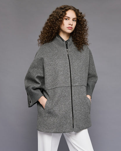 54-9018 Oversized Coat - Brown Loft