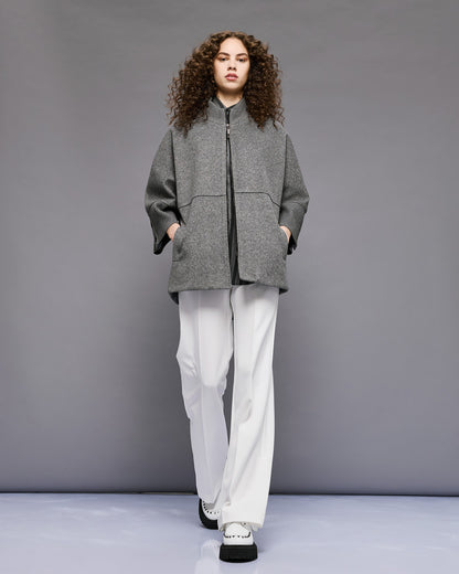 54-9018 Oversized Coat - Brown Loft