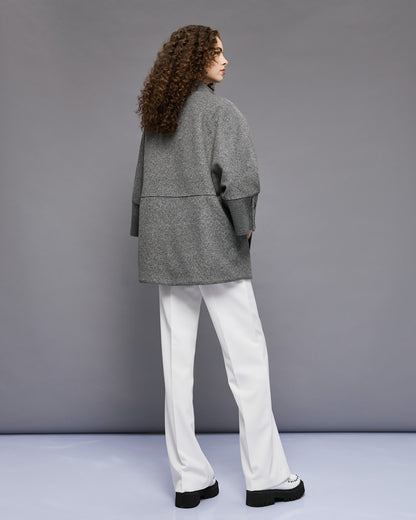 54-9018 Oversized Coat - Brown Loft