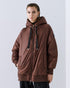 54-9130 Hoodie Puffer Long Jacket - Brown Loft