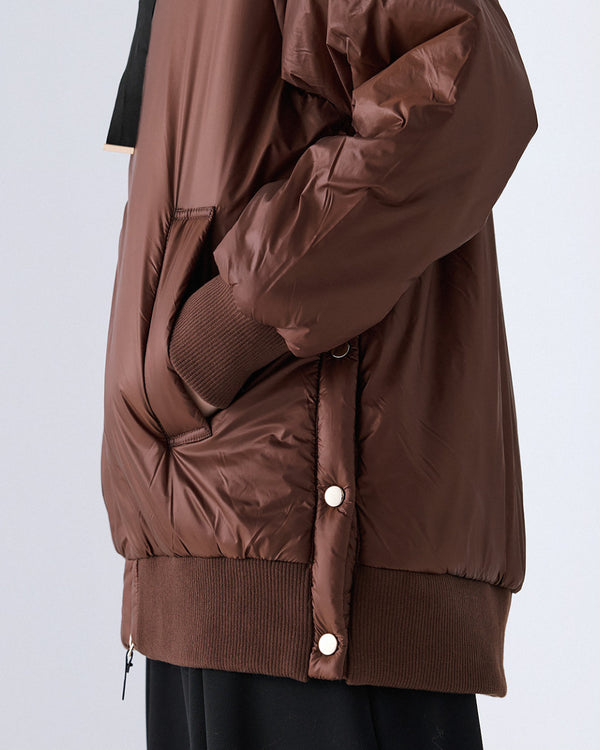 54-9130 Hoodie Puffer Long Jacket سترة طويلة منفوخة بغطاء للرأس