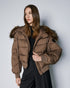 54-9141 Short Puffer Jacket - Brown Loft