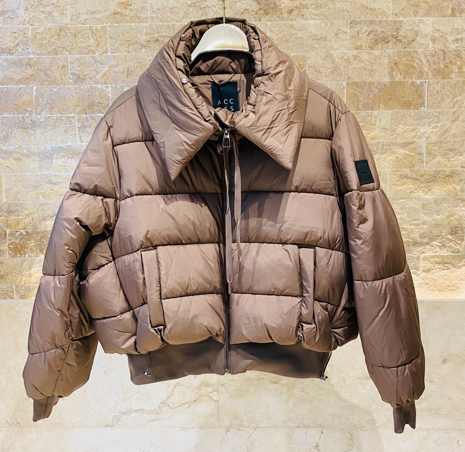 54-9141 Short Puffer Jacket - Brown Loft