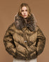 54-9145 Short Puffer Jacket - Brown Loft