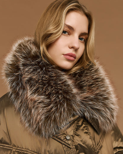 54-9145 Short Puffer Jacket - Brown Loft
