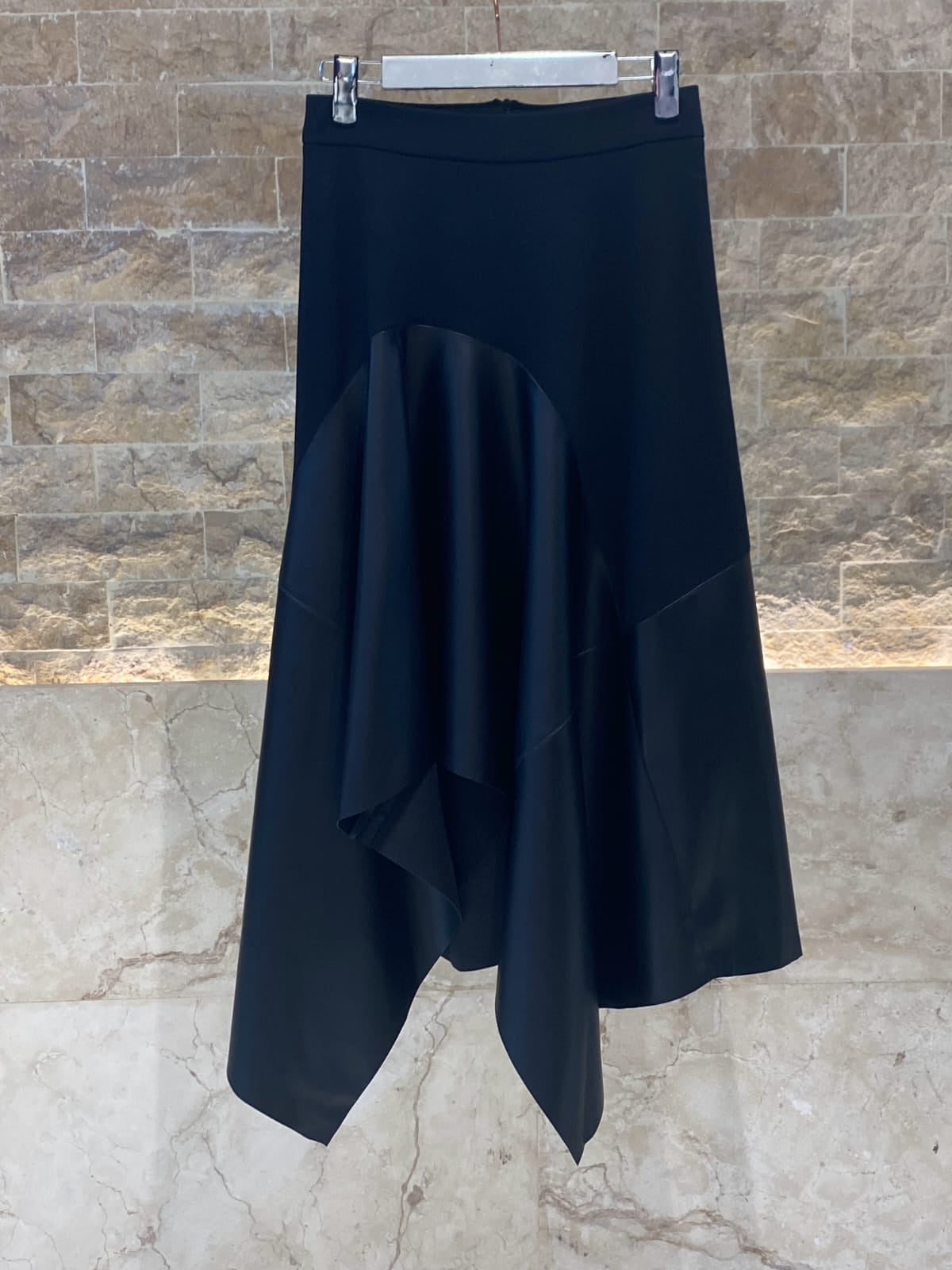 5WB/AA6/E012 Asymmetrical Faux Leather Skirt - Brown Loft
