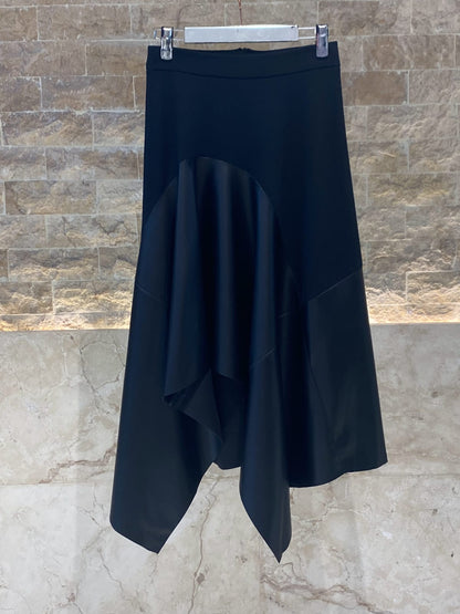 5WB/AA6/E012 Asymmetrical Faux Leather Skirt - Brown Loft