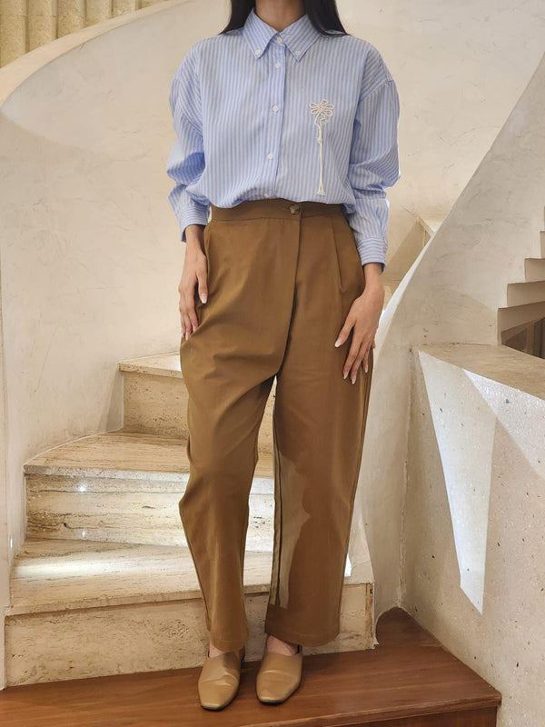 COB0P6020 (High Waist Rise Pants) ارتفاع الخصر ارتفاع السراويل