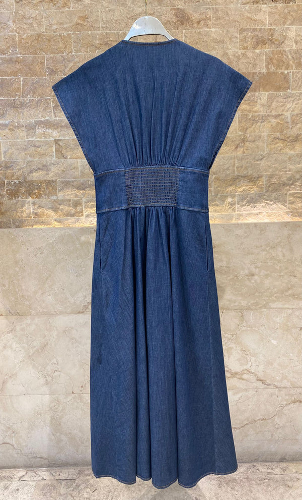 6218056 Denim Dress فستان جينز