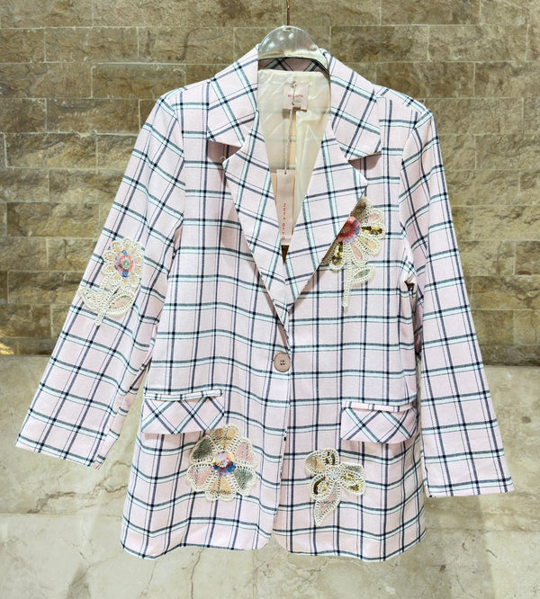 6257 Plaid Oversized Jacket سترة مربعات كبيرة الحجم
