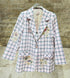 6257 Plaid Oversized Jacket سترة مربعات كبيرة الحجم - Brown Loft