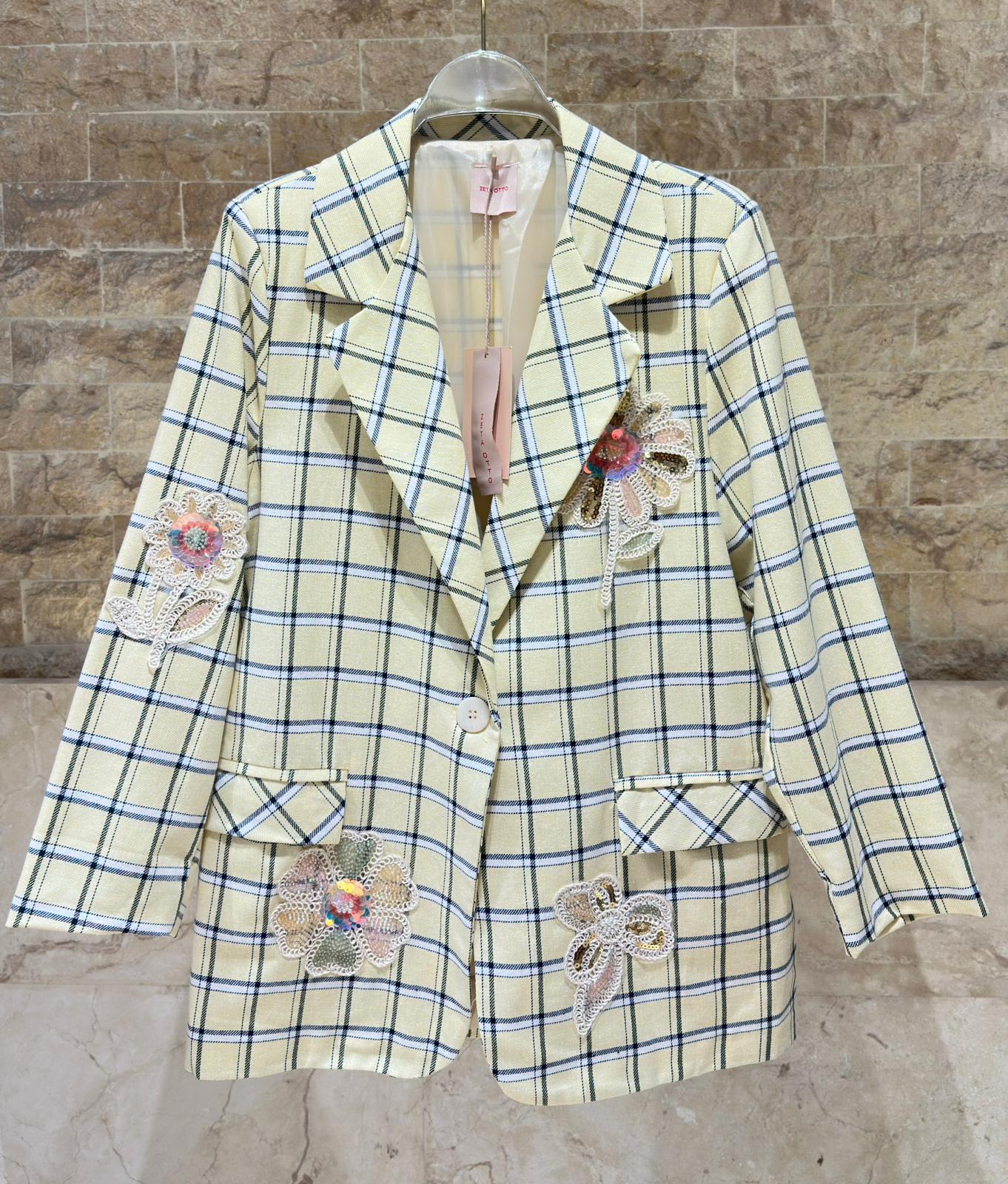 6257 Plaid Oversized Jacket سترة مربعات كبيرة الحجم - Brown Loft