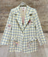 6257 Plaid Oversized Jacket سترة مربعات كبيرة الحجم - Brown Loft