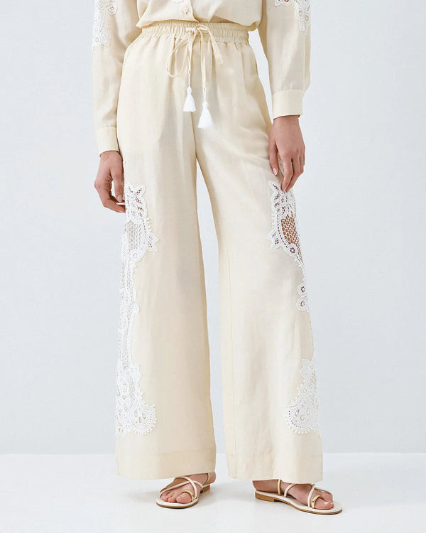 63-5039 Elegant Pants with Lace Details