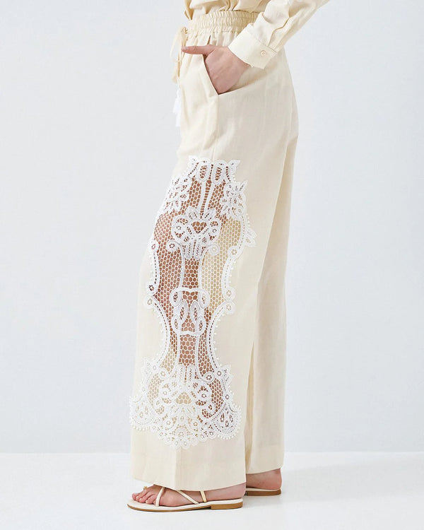 63-5039 Elegant Pants with Lace Details