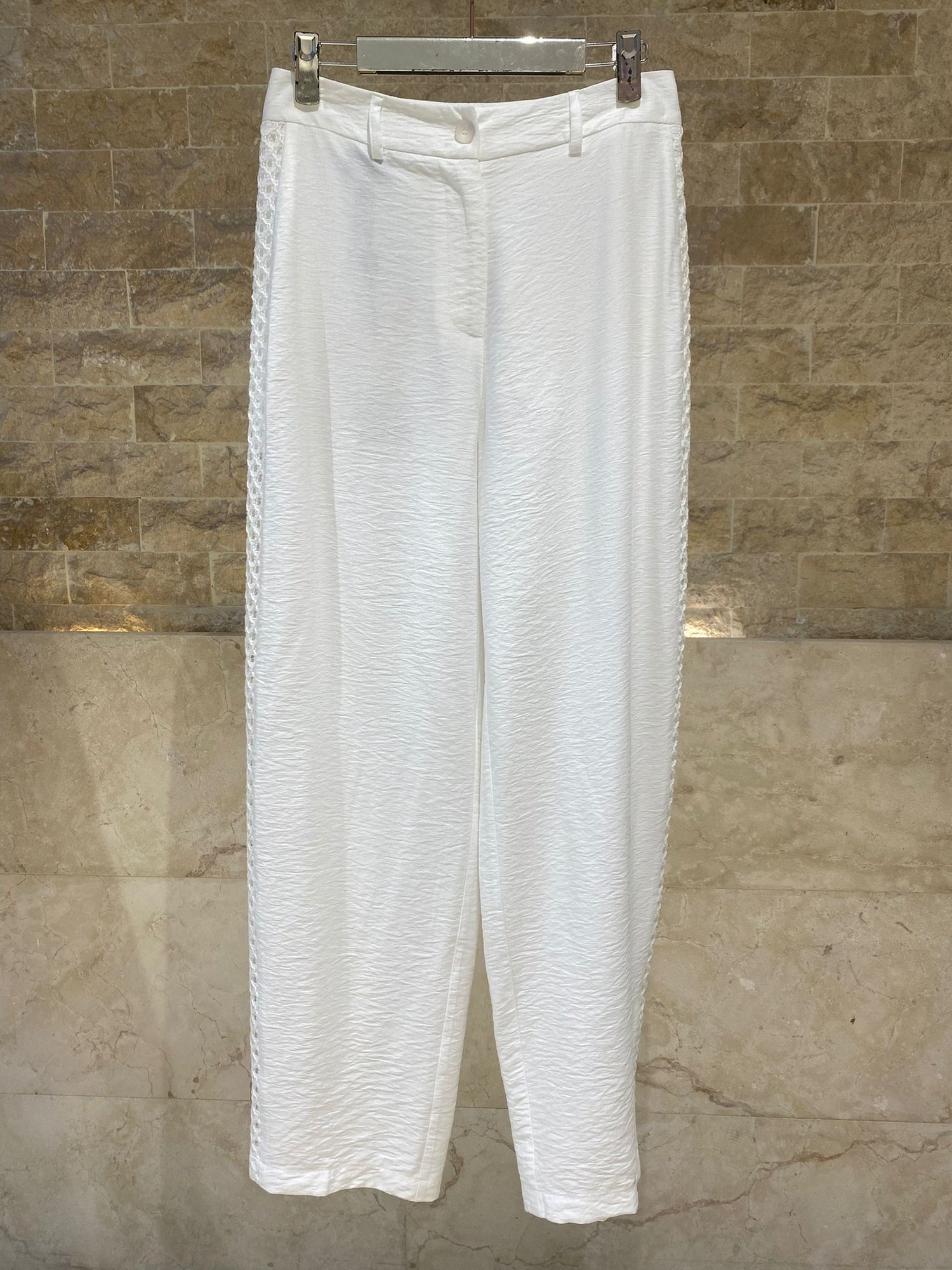 63-5058 Pants with Crochet Details - Brown Loft