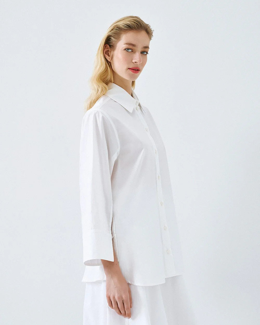 63-7013 Shirt with Wide Sleeves - Brown Loft
