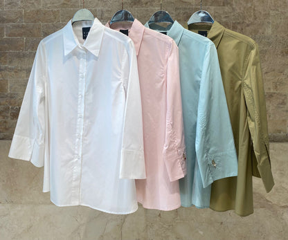 63-7013 Shirt with Wide Sleeves - Brown Loft