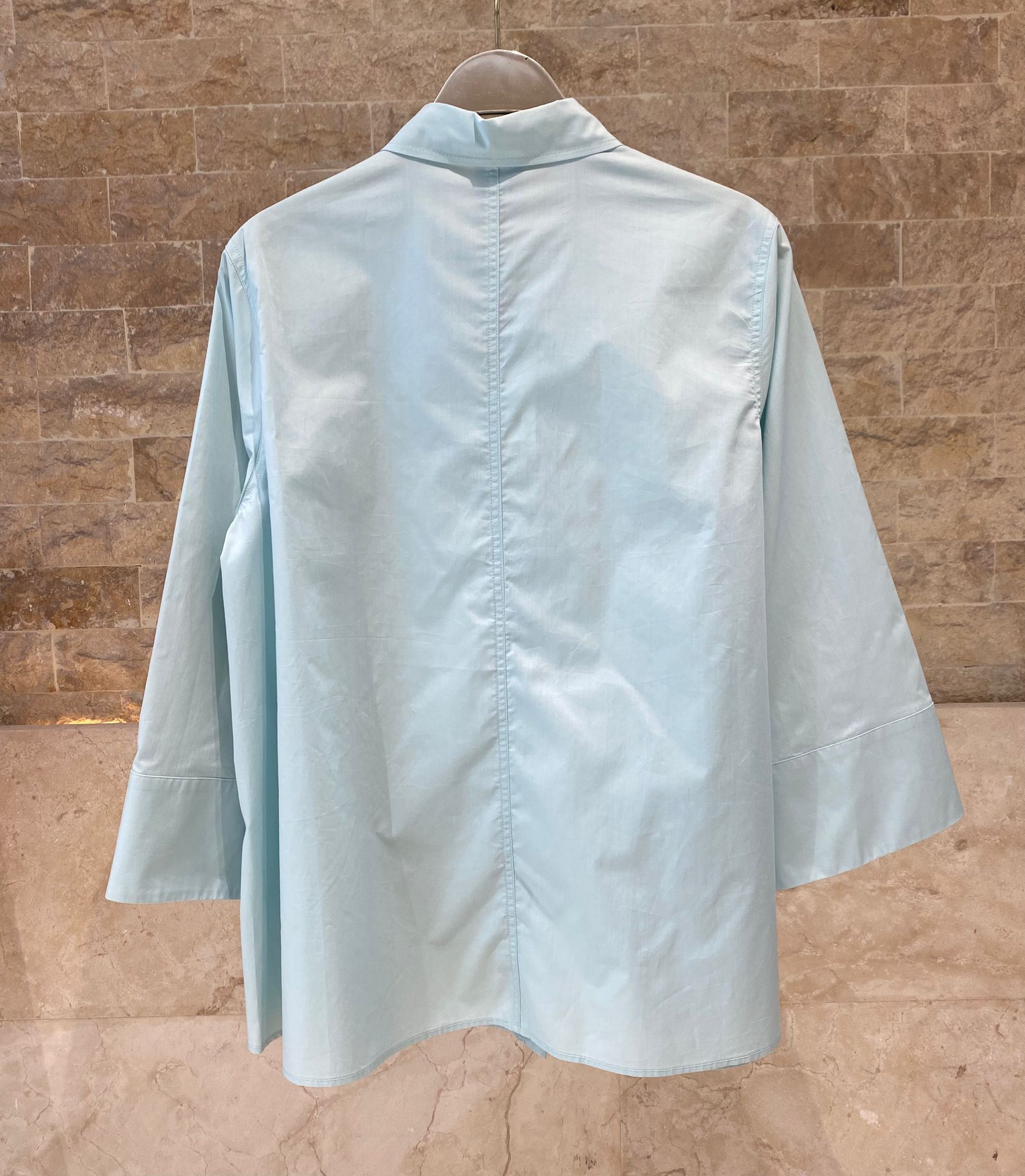 63-7013 Shirt with Wide Sleeves - Brown Loft
